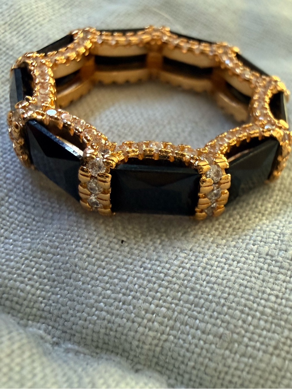 Black and Gold Ornate Ring